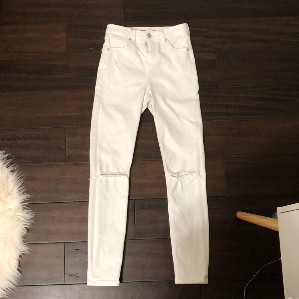 TOPSHOP White Denim Jeans